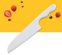 kitchen knife for kids saftey knife lettuce salad knife serrated plastic cutter slicer cake bread cook children diy sn972