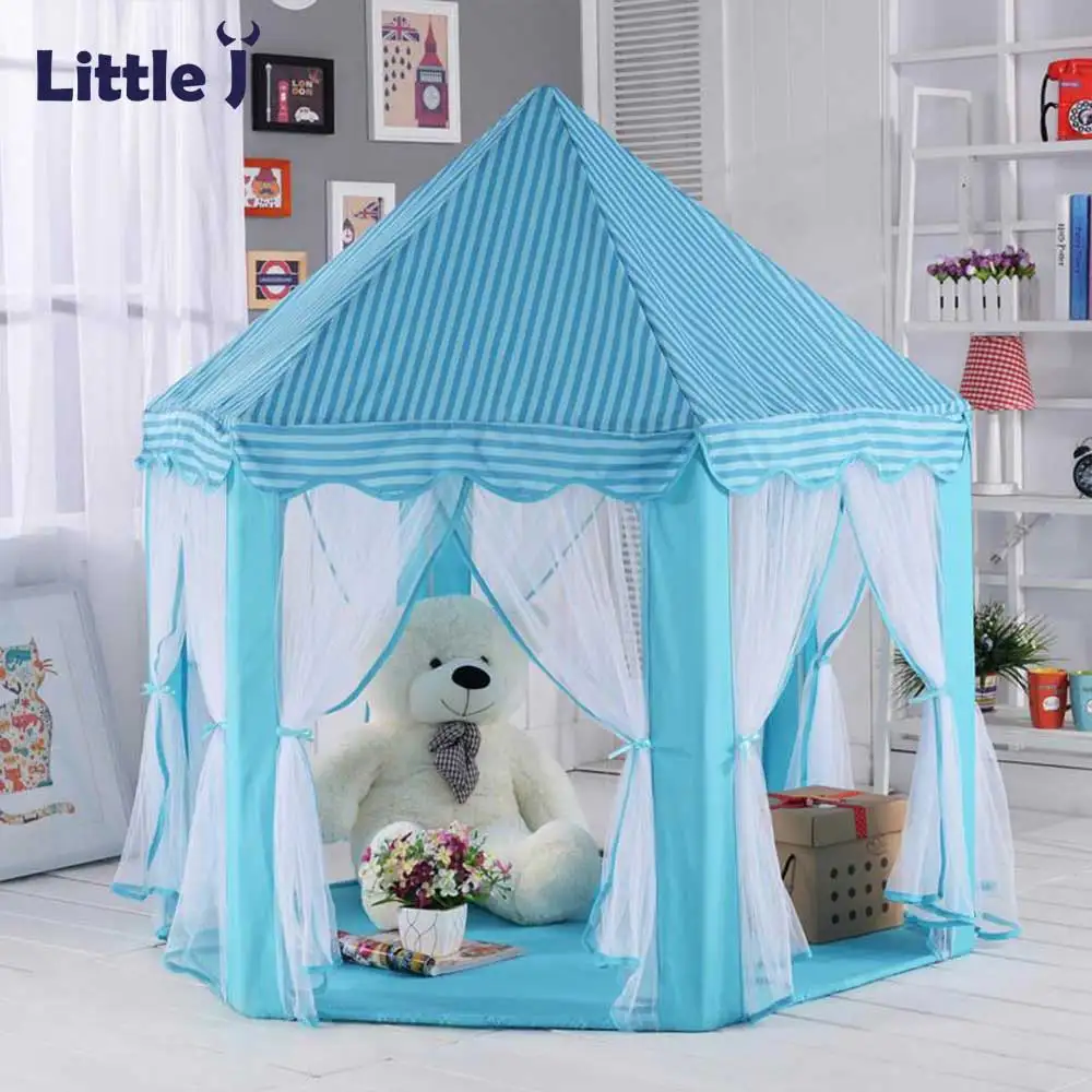 Little J портативные детские игрушки игровые палатки для девочек принцесса розовый