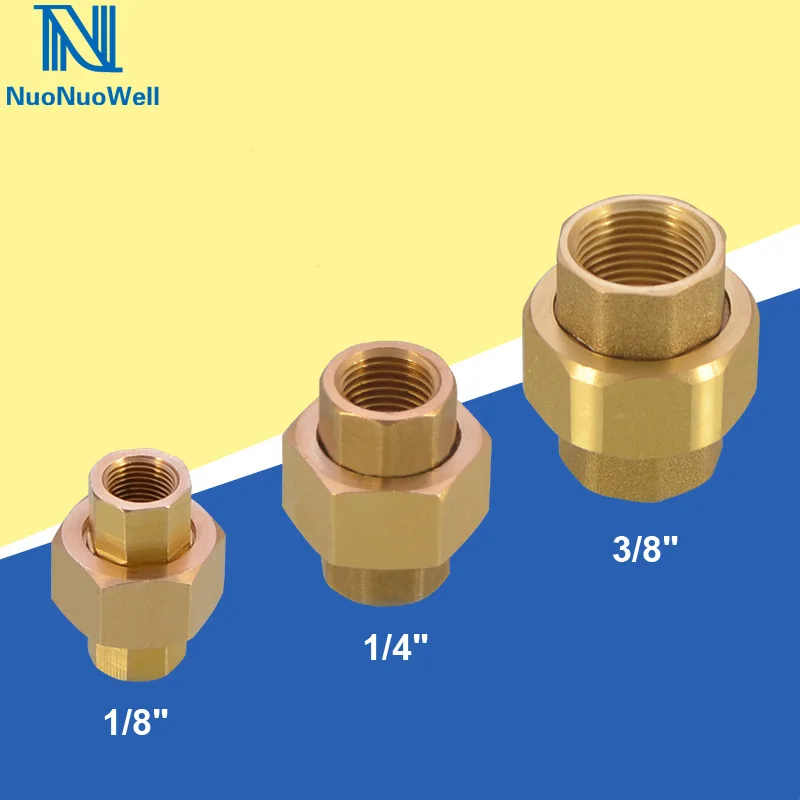 NuoNuoWell 2 шт латунная соединительная муфта для труб 1/8 &quot1/4&quot 3/8 &quotBSP женские