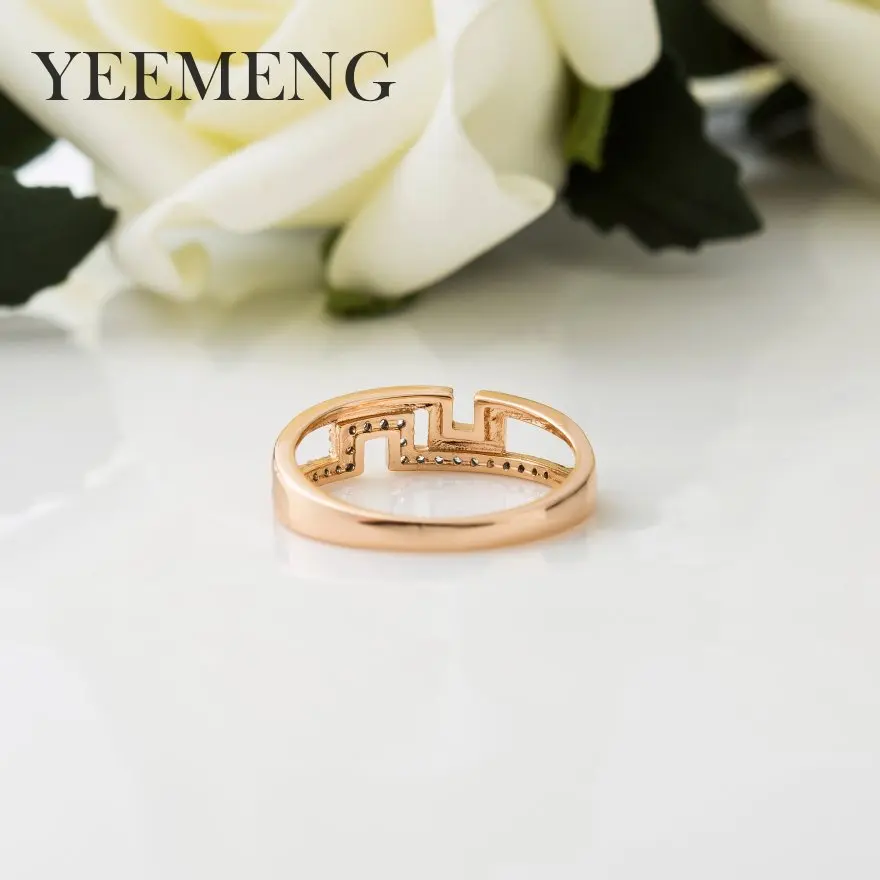 Высококачественное кольцо YEEMENG золотого цвета с кубическим цирконием для женщин