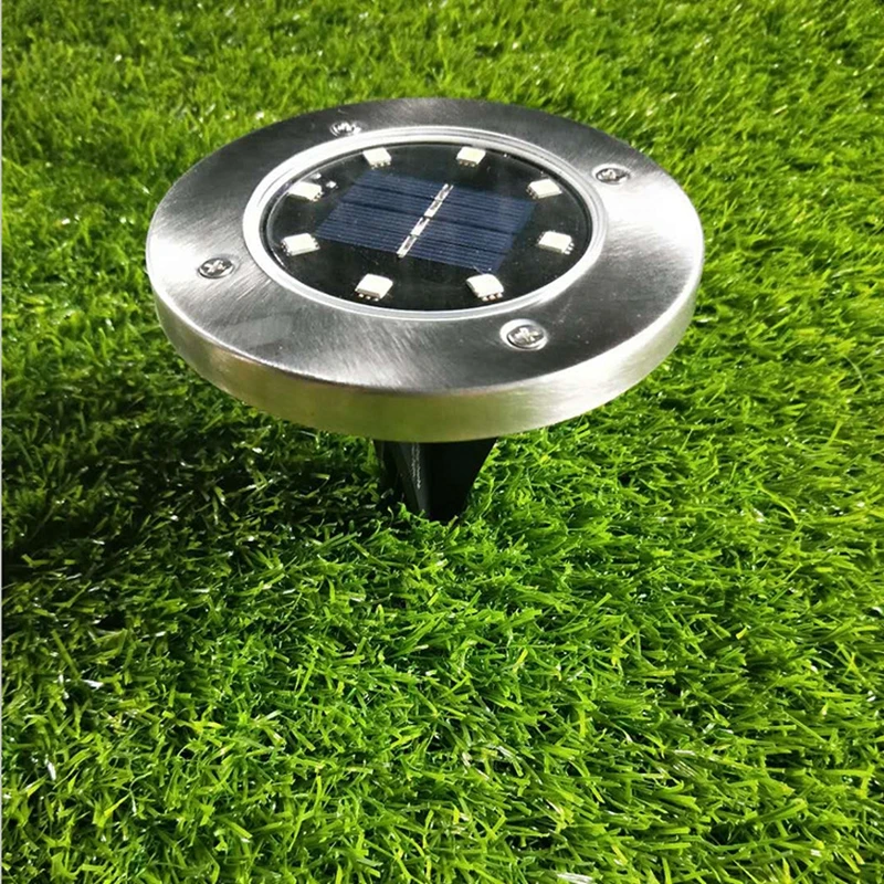 4pcs LED Solar Lights Outdoor Ground Waterproof Garden Lamp With 8 LEDs For Lawn Pathway Energy Landscape Lighting | Освещение