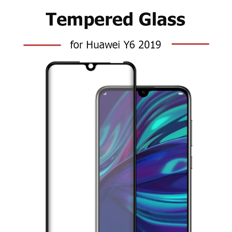 Для huawei Y6, Защитное стекло для экрана, полное покрытие, армированное закаленное стекло для huawei Y6 Pro Prime, защитная пленка