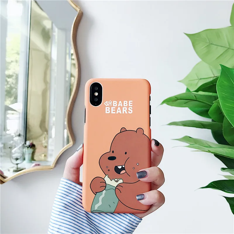 Жесткий чехол для телефона с изображением медведей для iphone 7, 7 plus, 8 Plus, 6, 6s Plus, милый мультяшный чехол из поликарбоната для iphone X, XR, XS, MAX, 11 Pro - Цвет: style 5