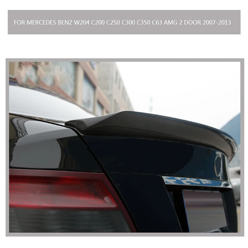 W204 coupe спойлер из углеродного волокна для Mercedes Benz C200 C250 C300 C350 C63 AMG 2 двери 2007 2013|spoiler