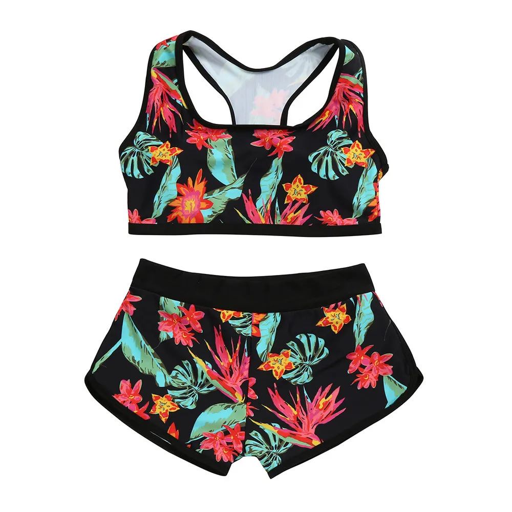 Купальный костюм для женщин и девочек женский сексуальный принт спортивный