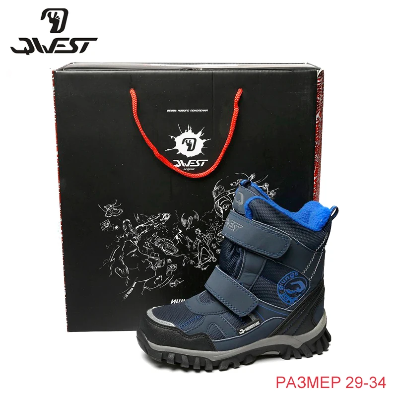 QWEST (Фламинго) 2017 новая коллекция зимние модные сапоги с шерстью высокое качество