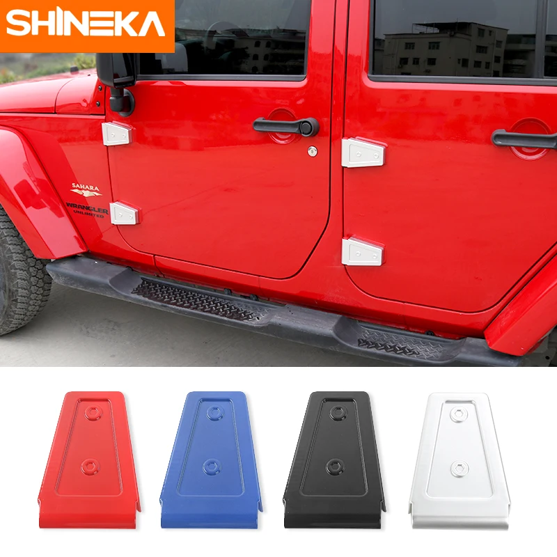 SHINEKA 8 шт. защитная накладка на дверные петли автомобиля для Jeep Wrangler JK аксессуары