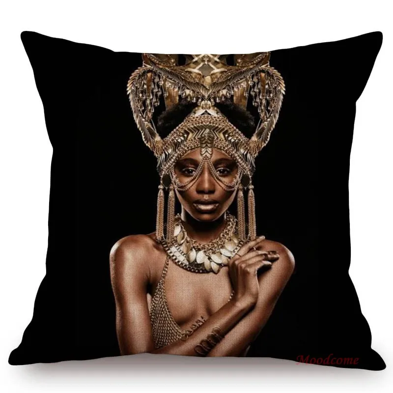 Красивая африканская девушка черная красота модный плакат чехол для дома