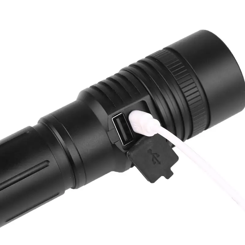 Светодиодный фонарь DSstyles XHP 50 с usb зарядкой яркий фонарик для кемпинга и пешего