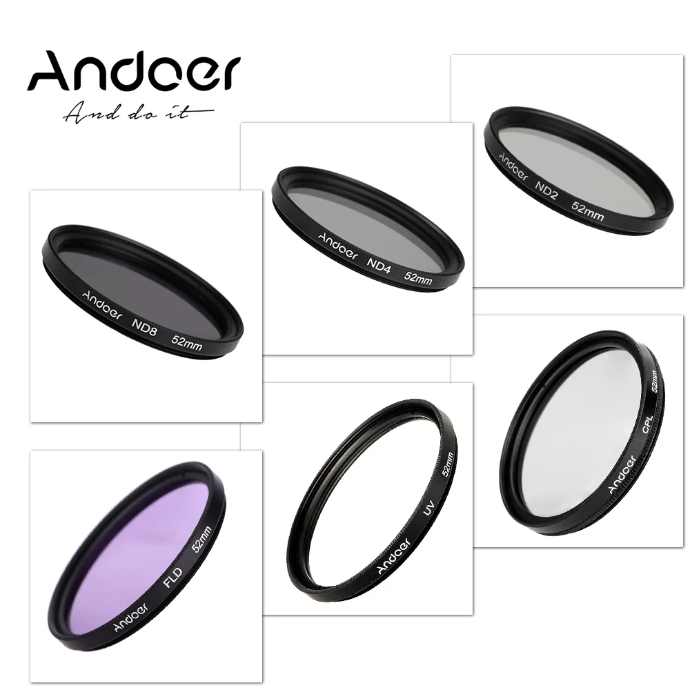 Набор фильтров для фотосъемки Andoer 52 мм UV + CPL FLD | Электроника