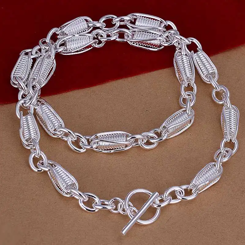 Hot!!Free Shipping Wholesale Sterling 925 Silver Necklace Fashion Jewelry TO Twist Ring Bold SMTN244 | Украшения и аксессуары