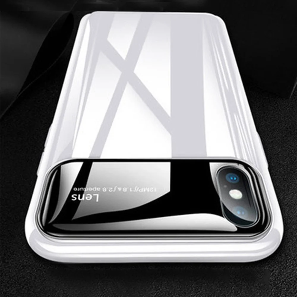 Противоударное Зеркало чехол для телефона для iPhone 7 8 Plus XR закаленное стекло Матовый ПК для iPhone X XS Max 6 6 Роскошные линзы фортепиано Capinhas