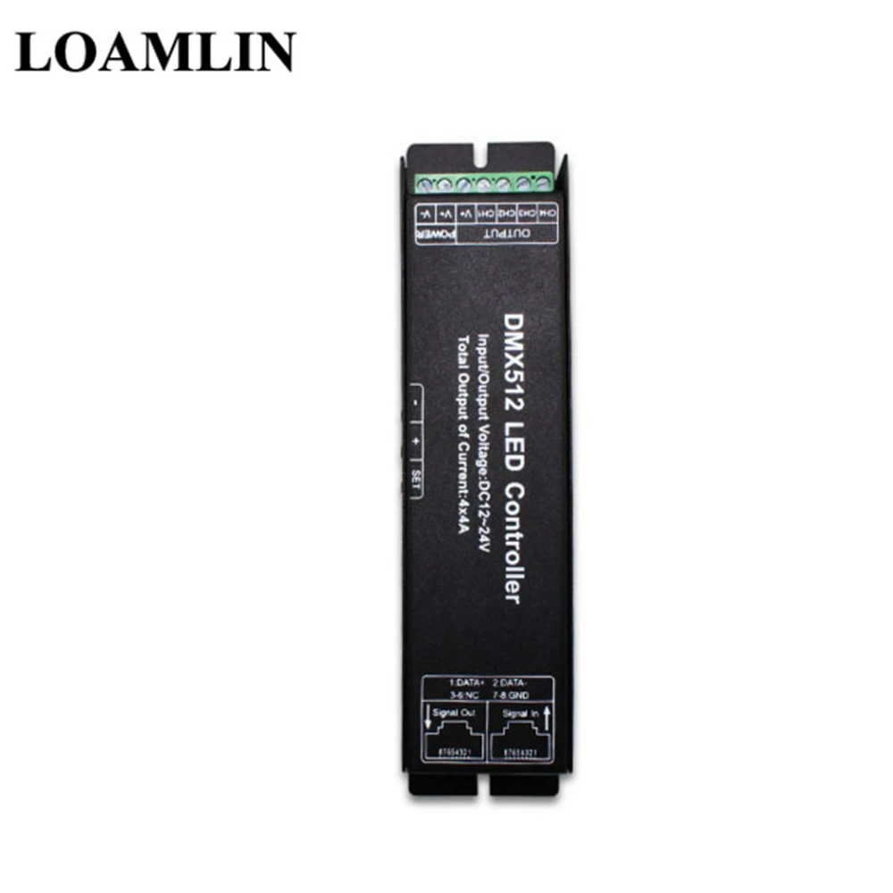 Светодиодный декодер RGBW DMX 512 4 канальный Декодер * 4A для светодиодных лент