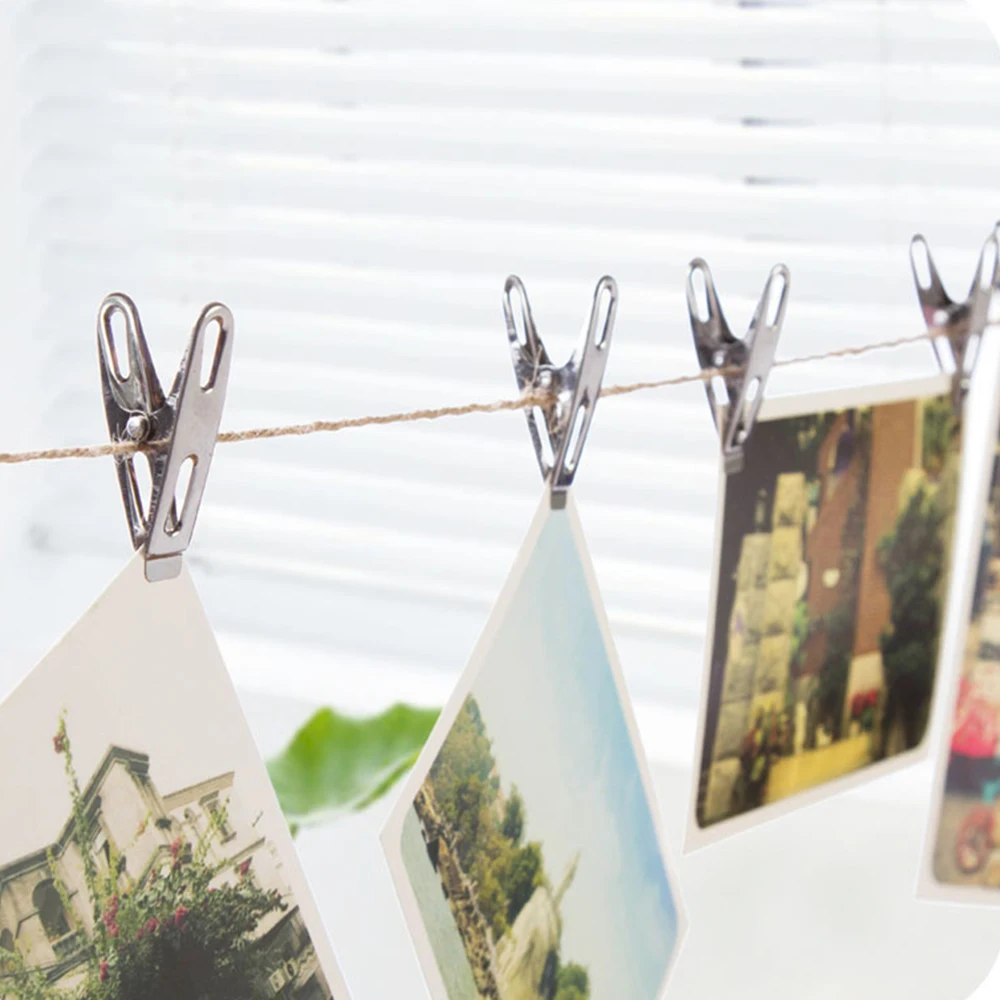 20 шт Высокое качество утолщаются из нержавеющей стали сушильные прищепки