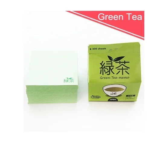 Green Tea Белый молочный Памятка Мини Цветные Стикеры для заметок зеленый чай кофе банан бумажный блокнот Канцтовары офисный школьный принадлежности F305 - Цвет: Green Tea