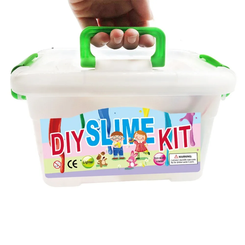 70 шт. DIY Slime набор поставки прозрачный кристалл Slime Набор для изготовления Slime пенопластовые бусины с блестками фруктовые ломтики и бусины в комплекте