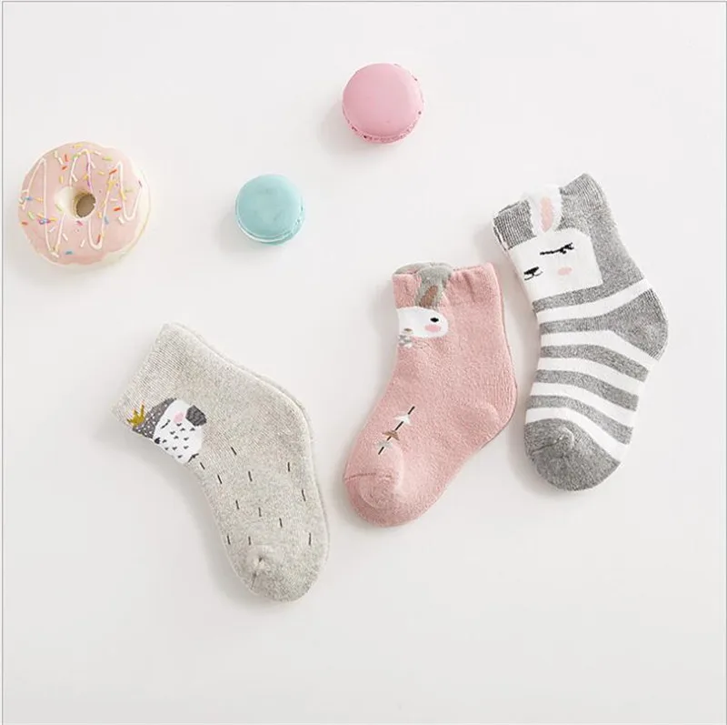 3 пар/лот; носки для малышей; хлопковые носки для детей 1-10 лет; повседневные зимние теплые махровые носки-тапочки для маленьких мальчиков и девочек; детская одежда с героями мультфильмов
