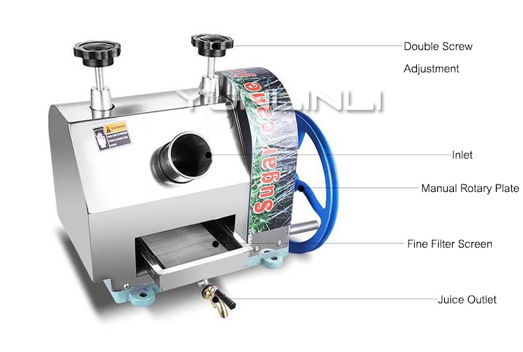 Ручной сахарный тростник соковыжималка для сахарного тростника из нержавеющей