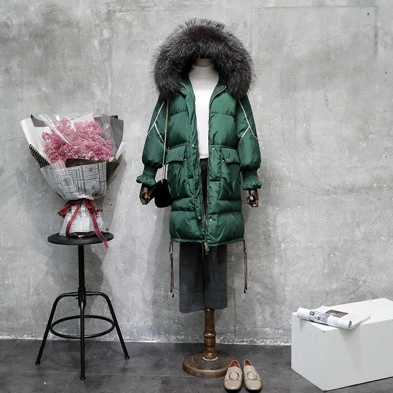 (TopFurMall) Европейская зимняя женская парка пуховые пальто натуральная толстовка с