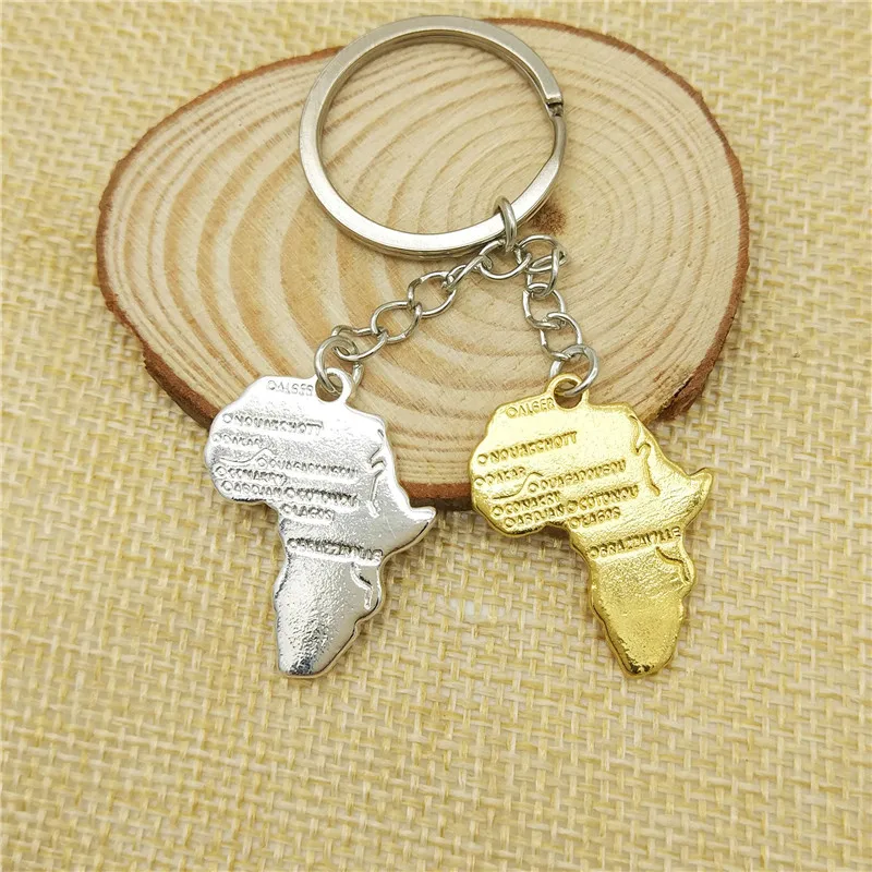 

Модный Африканский брелок LPHZQH, женский брелок для ключей с сумкой, кольцо для ключей от машины, металлическая подвеска с картой в африканско...