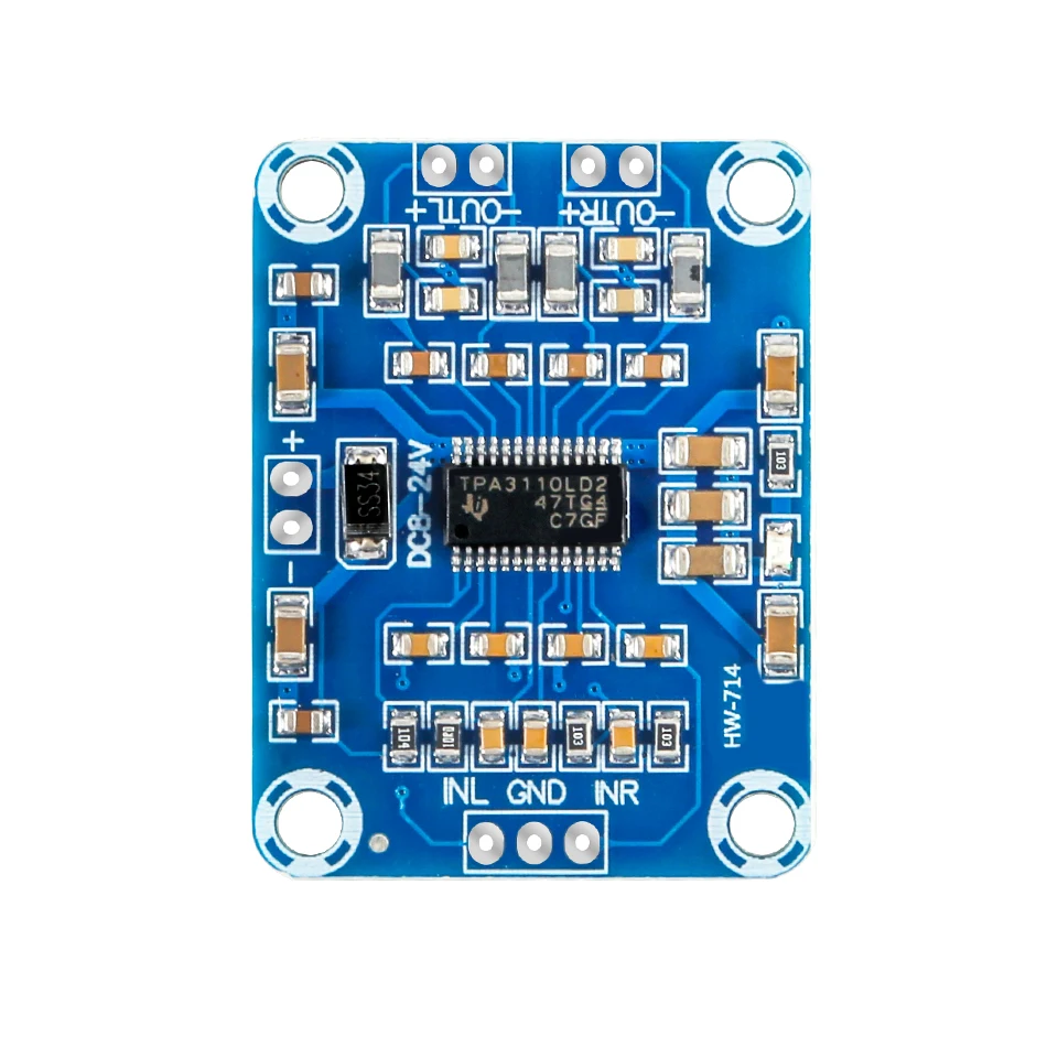 2X15W TPA3110 цифровой аудио усилитель модуль Плата ультра тонкий мини бинауральный DC
