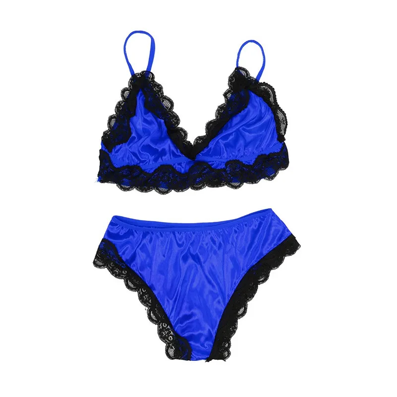 Модный женский комплект Babydoll кружевной атласный сексуальный нижнего белья