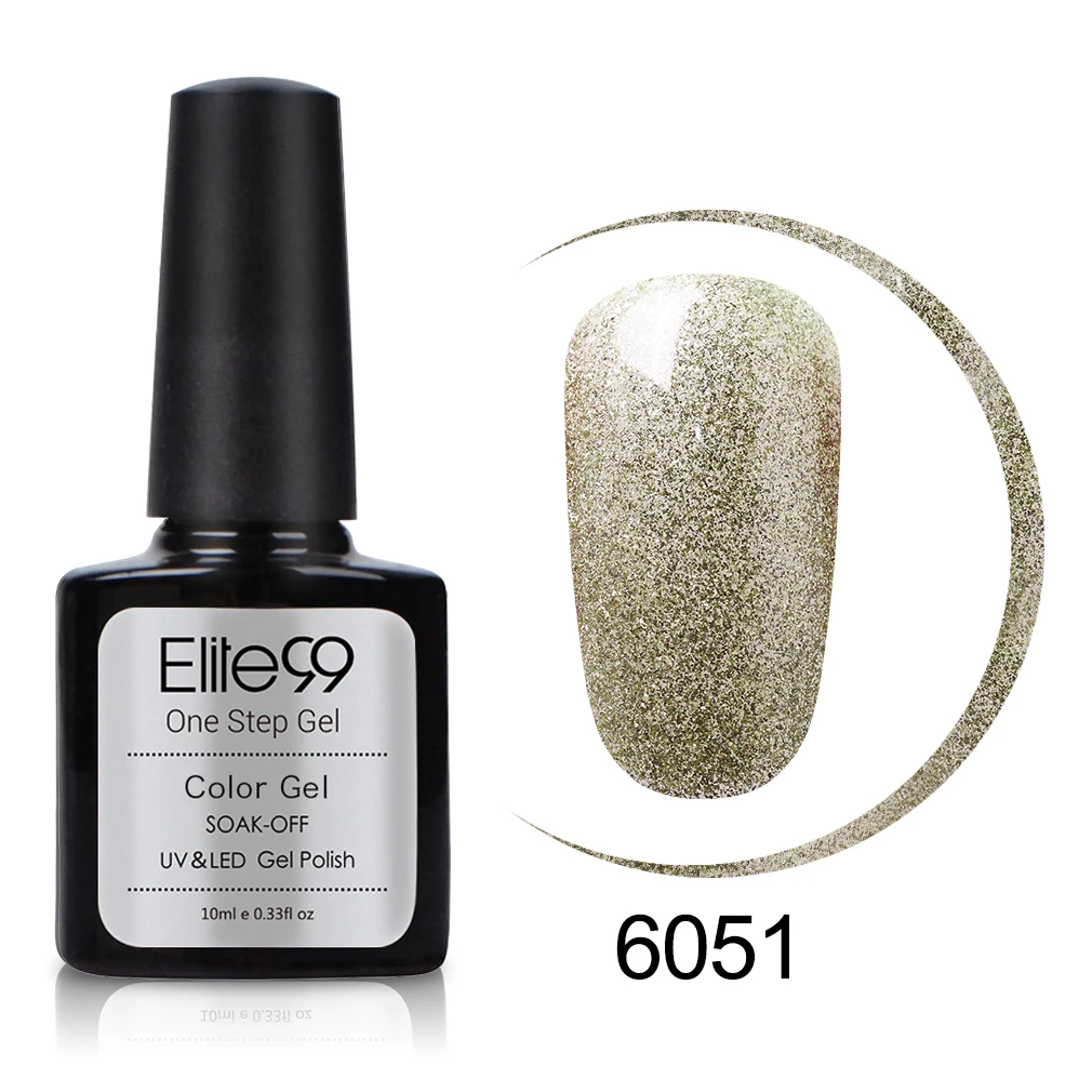 6051 Elite99 10 мл УФ-светодиодный гель для ногтей one step для ногтей маникюрный лак без необходимы вещи наивысшего Базовое покрытие био-Гели Soak Off светодиодный 3in1 великолепный УФ лак - Цвет: 6051