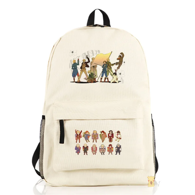 Модный рюкзак с героями мультфильмов Axis Powers Hetalia унисекс для мальчиков и девочек