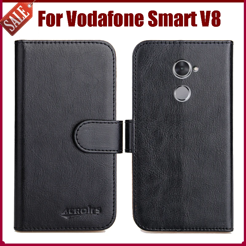 

Hot Sale! Vodafone Smart V8 Case New Arrival 6 Colors High Quality Flip Leather Protective Cover For Vodafone Smart V8 Case