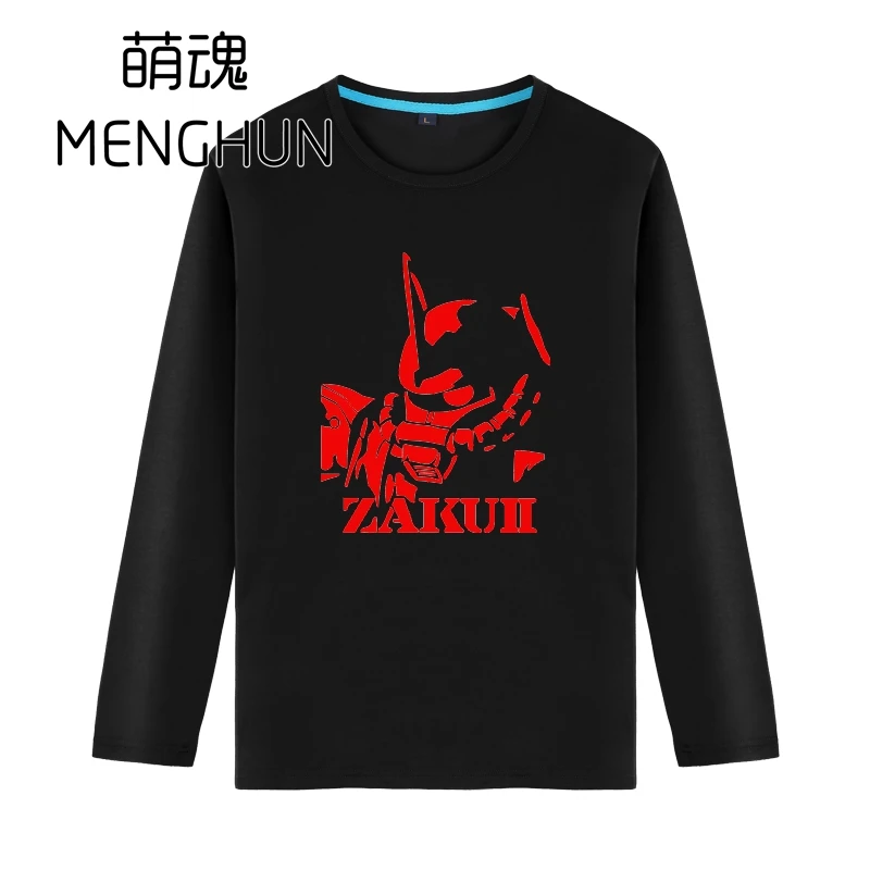 Футболки GUNDAM Zaku с длинным рукавом мужские футболки в подарок игровые для парня ZAKU