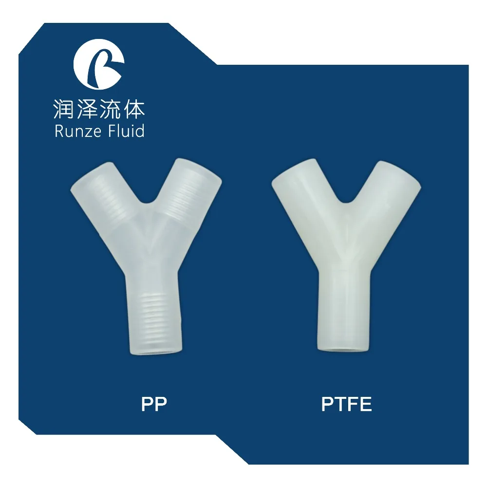 Женский 1/4 28UNF Пластиковый Соединительный Y образный фитинг PTFE для изготовления