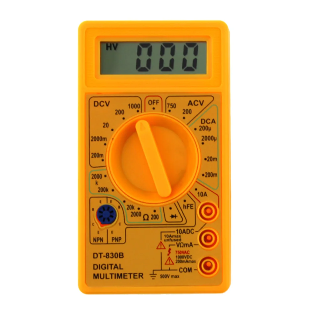 DT-830B цифровой мультиметр Электронный тестер 0," ЖК-дисплей AC/DC 750/1000 в Ампер Вольт Ом тестер метр