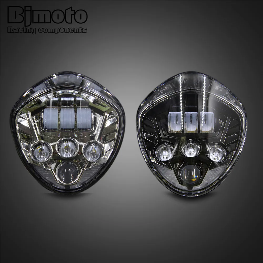 BJMOTO EMARK мотоциклетный светодиодный налобный фонарь высокой интенсивности по пересеченной местности светодиодный HI/LO комплект фар 60 Вт для победных крейсеров 2007