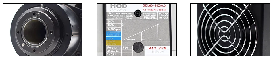 Автоматическая сменная GDL60-30-24Z шпинделя 6 кВт входное напряжение AC 380 В шпиндель воздушного охлаждения Нож Коготь ISO30