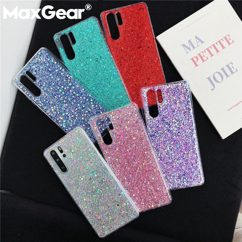 Силиконовые Bling Блестящий со стразами и пайетками чехол для телефона для huawei P Smart P30 P20 Pro P10 P8 P9 Lite Nova 2 2S 2i 3i 4 3 E чехол s
