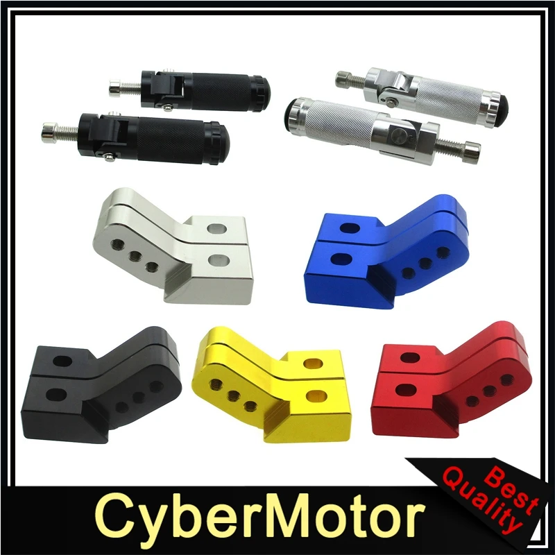 CNC алюминиевая регулируемая подножка упор для ног расширитель кронштейн для трубопровода для питбайк мотоцикл