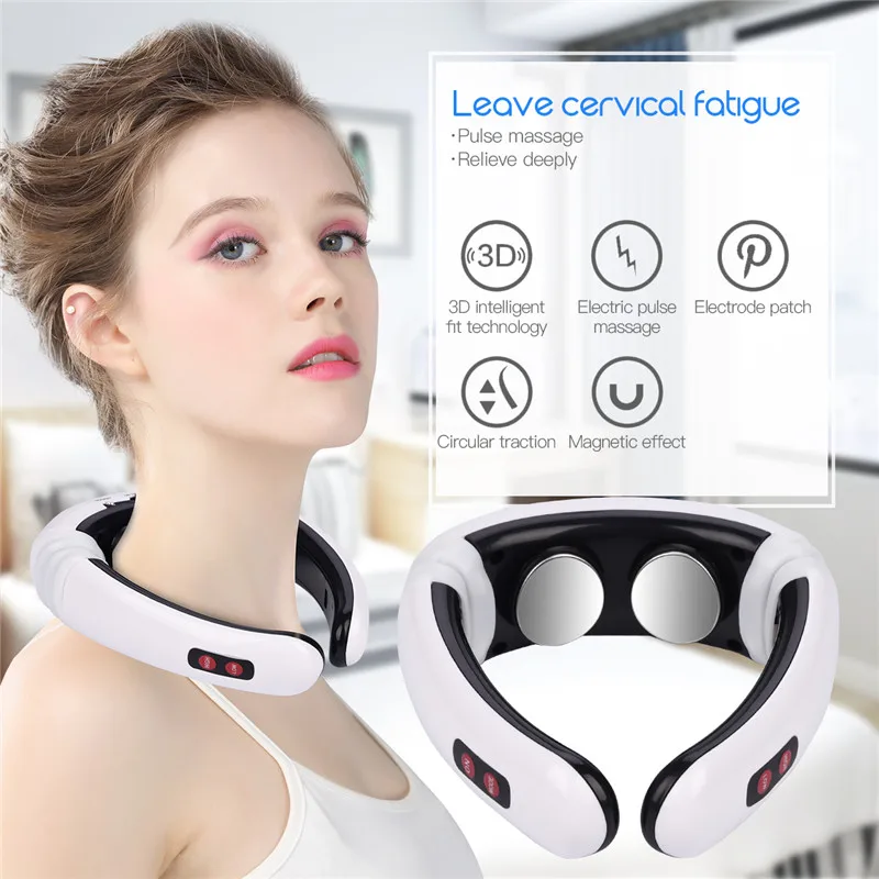 

Electric Pulse Neck Massager Cervical Vertebra Impulse Massage Physiotherapeutic Acupuncture Magnetic Therapy Relief Pain Tool 0