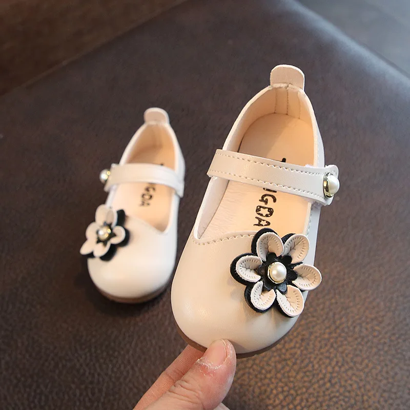 AFDSWG/весенне Осенняя детская обувь с розовыми цветами для девочек Бежевая