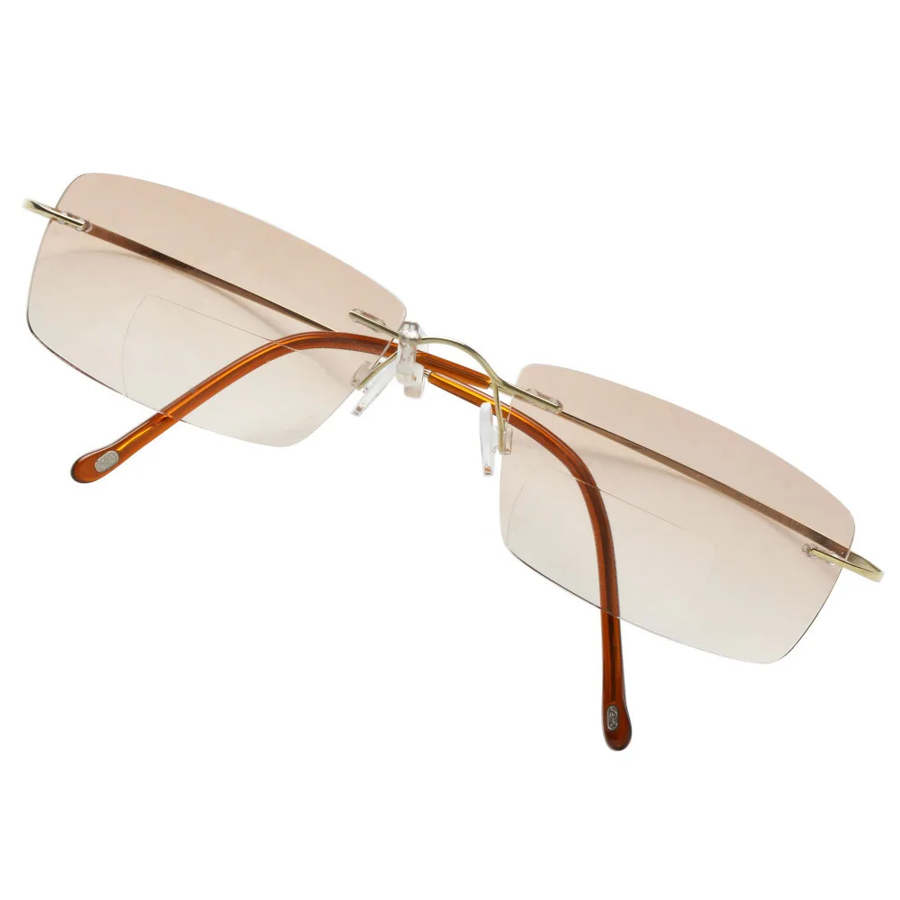 Ультралегкие чистые титановые бифокальные очки для чтения мужские и женские без