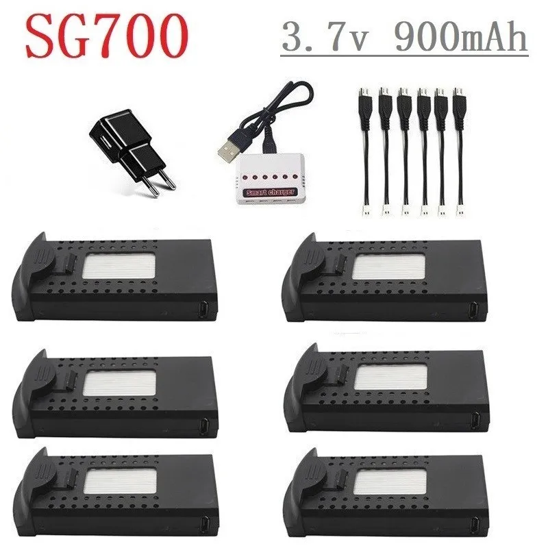 3 7 V 900mAh Li po батарея и (6 в 1) зарядное устройство для DM107S SG700 S169 RC Quadcopter запасные