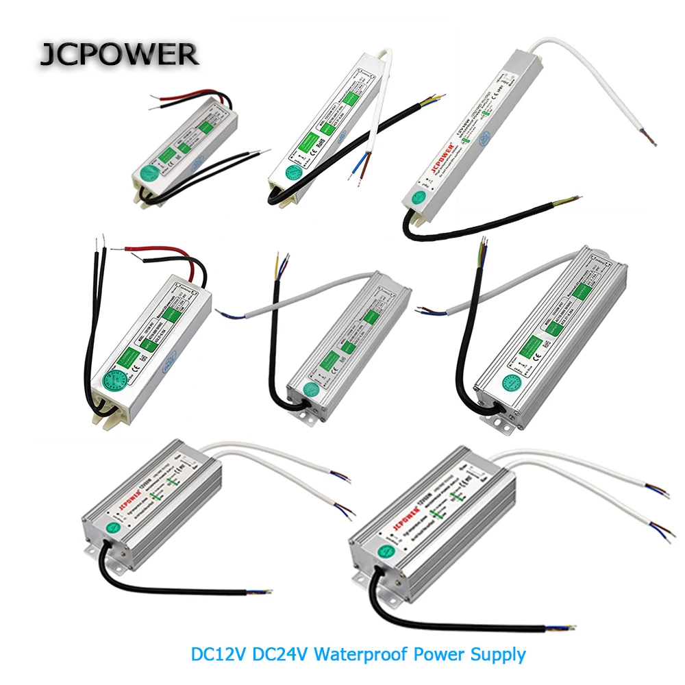 AC110V 260V к DC12V/24V 10W 20W 30W 50W 80W 100W IP67 Водонепроницаемый светодиодный трансформатор