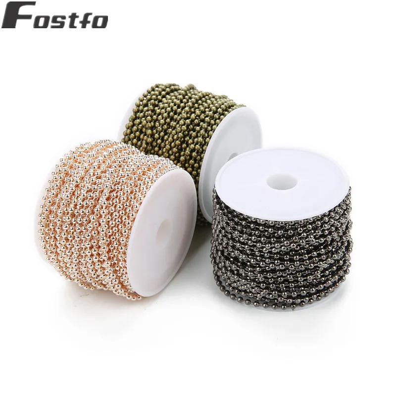 Цепочки с бусинами женские золотистые/серебристые 10 ярдов/партия 1 5/2/2 4