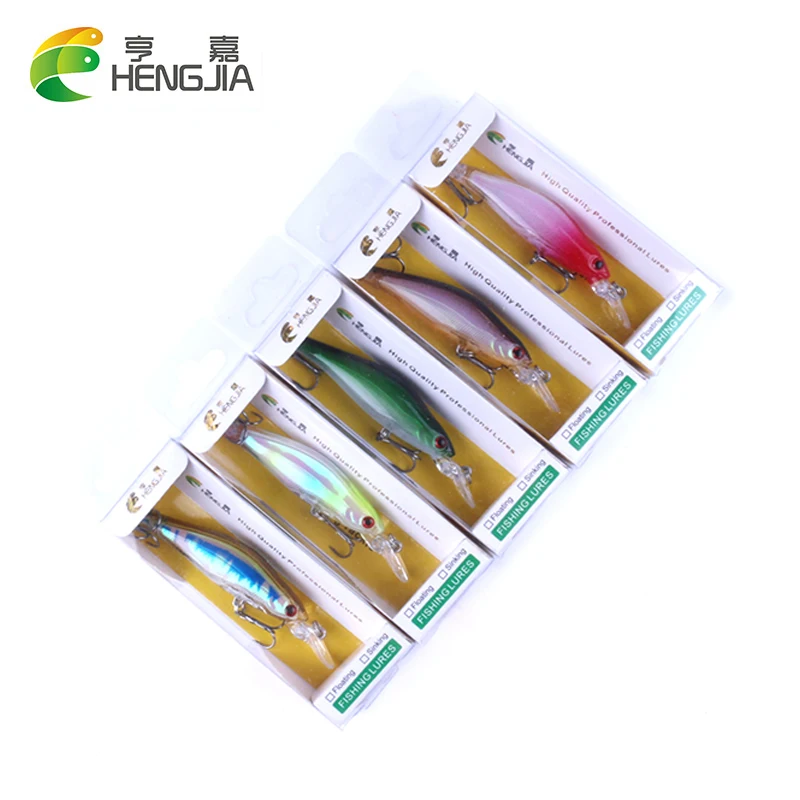 HENGJIA 5 шт./лот лазерные воблеры рыболовные снасти Minnow японская рыболовная