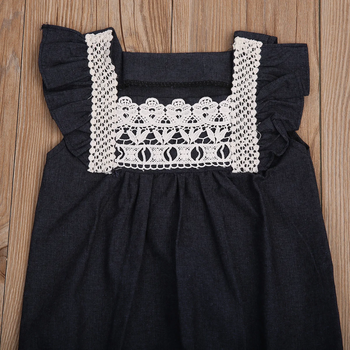 Одежда для новорожденных и маленьких девочек Комбинезоны Джинсовые кружевные