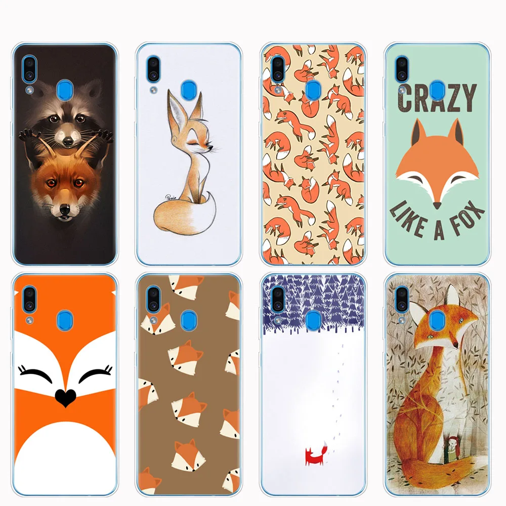 Чехол для Samsung A50 чехол Galaxy A60 A10 A30 A40 A70 A 50 2019 A9 A7 2018 cute sly fox|Бамперы| |