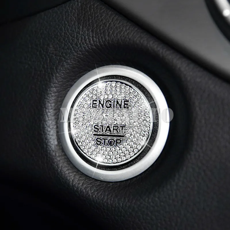 Для Benz GLC X205 X253 Стразы Стиль кнопка запуска двигателя крышка 2015-2021 1 шт.