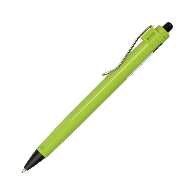 1 шт./лот JINHAO 598 клик гелевая ручка 0,5 мм выдалбливают клип выдвижные нейтральные ручки для студент, школа, офис канцелярские принадлежности - Цвет: apple green