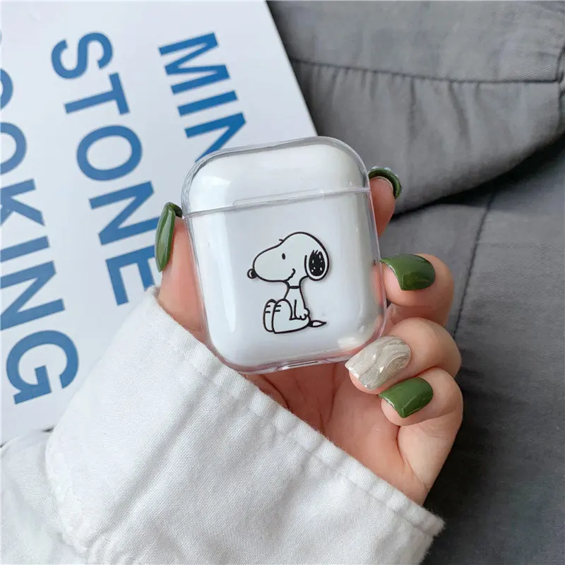14 Чехол для airpods, милый чехол для наушников, чехол для AirPods, Мультяшные Беспроводные аксессуары для Airpods, прозрачный жесткий чехол для ПК - Цвет: 14
