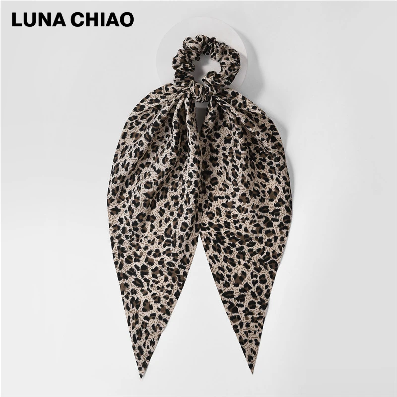 Шарф для волос LUNA CHIAO 5 шт./компл. леопардовые и змеиные узоры эластичные резинки с