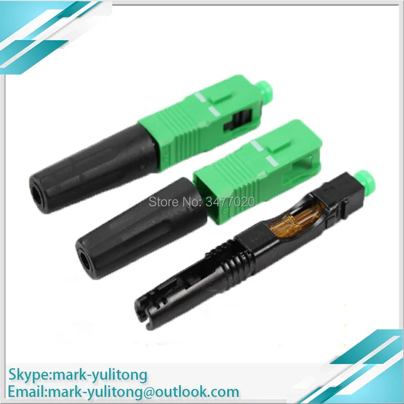 100pcs  fiber optic optica sc upc connector sc   fast fiber optic conector fibra optica  ftth conector sc apc